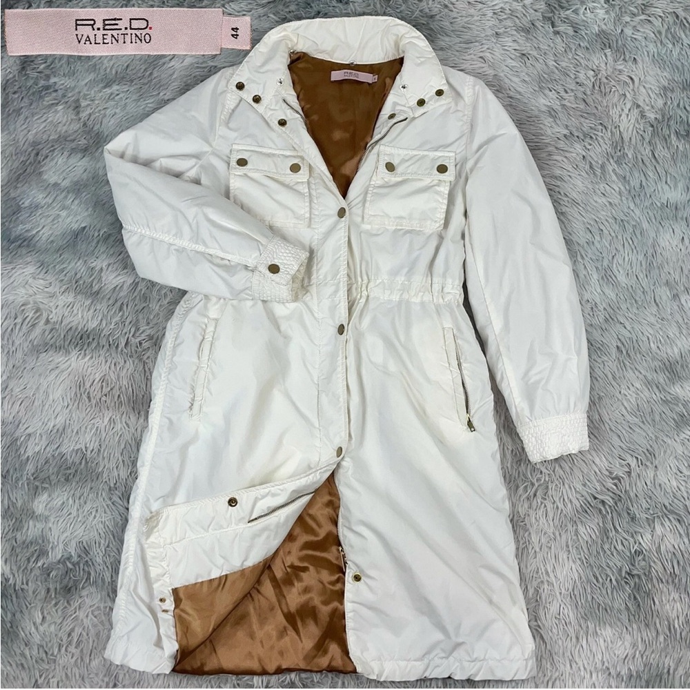 RED Valentino Women’s long light winter puffer coat Size 44 Small/Medium